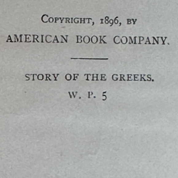 THE STORY OF THE GREEKS by H. A. Guerber
1896 First Edition Hardback - Picture 2 of 10